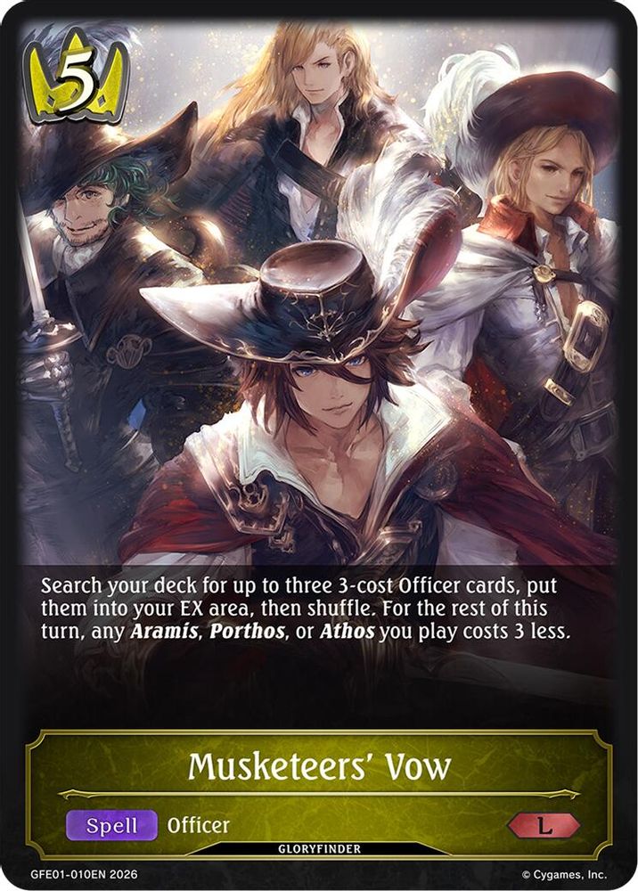 Musketeers' Vow, Standard, front