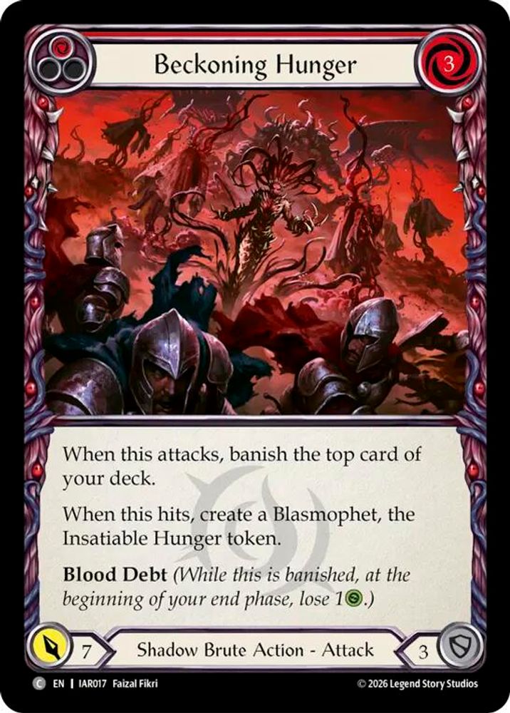 Beckoning Hunger (Red), Standard, front