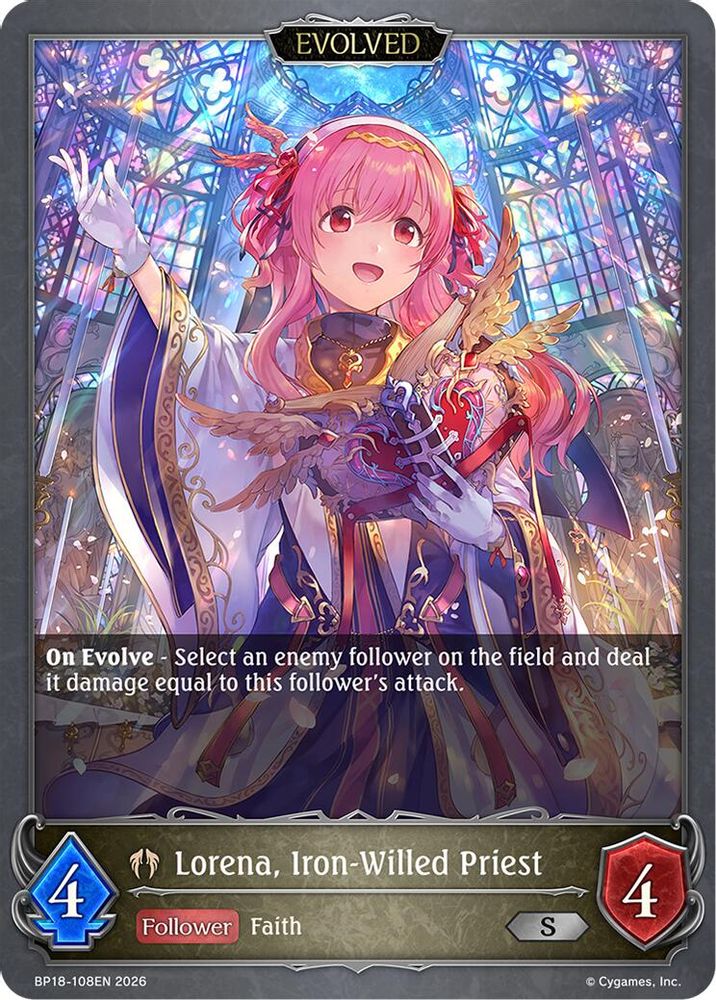 Lorena, Iron-Willed Priest (Evolved), Standard, front