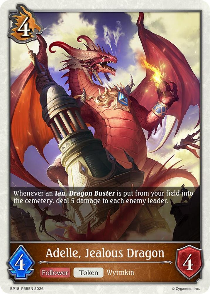 Adelle, Jealous Dragon - P55EN (Foil), Standard, front