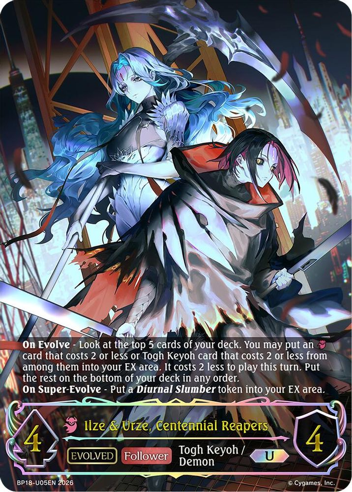 Ilze & Urze, Centennial Reapers (Evolved) (U), Standard, front