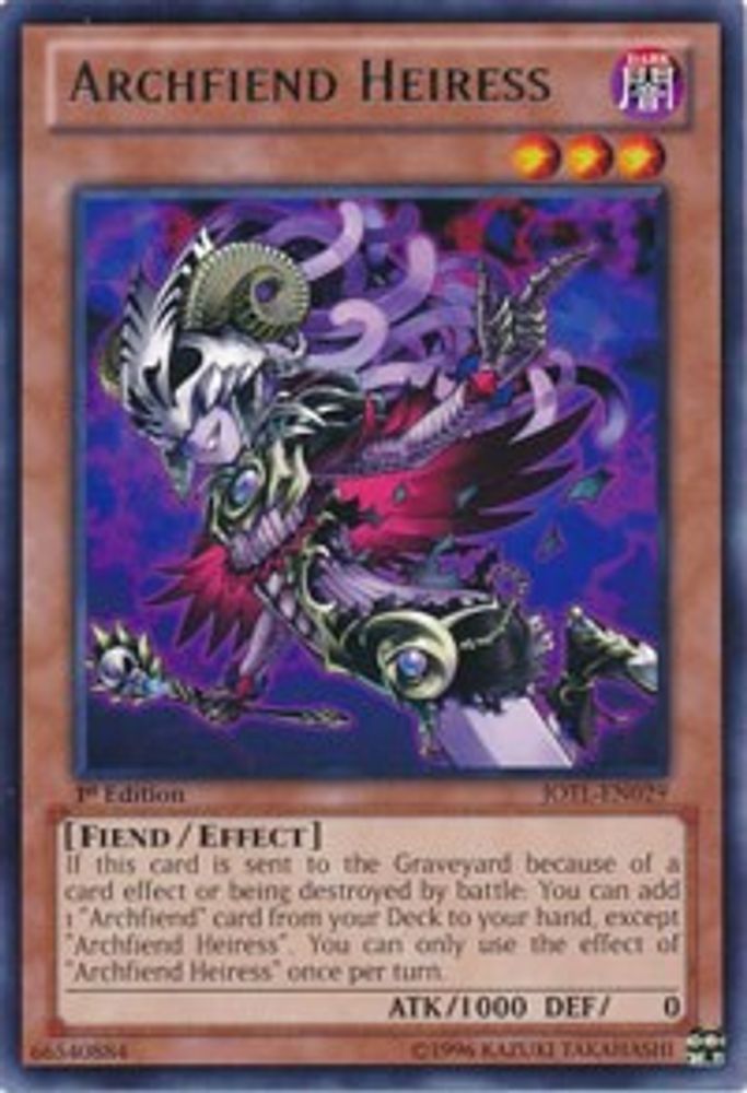 Archfiend Heiress, 1st-edition, front