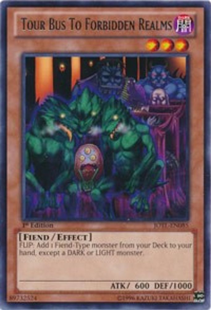 Tour Bus To Forbidden Realms, 1st-edition, front