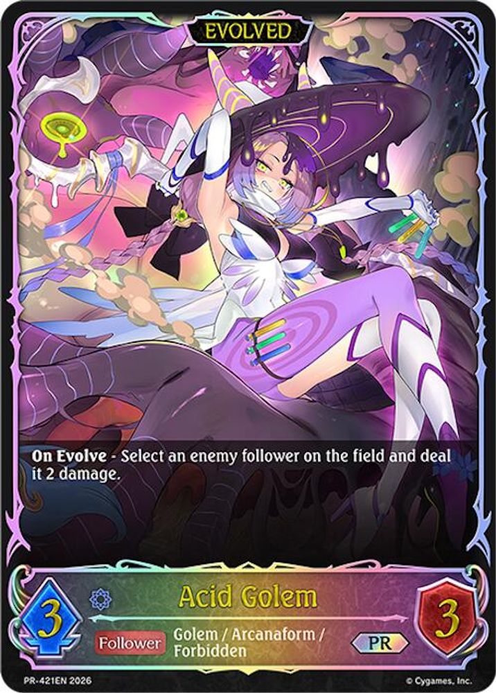 Acid Golem (Evolved), Standard, front