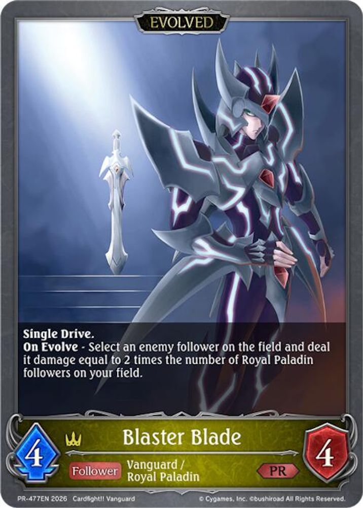 Blaster Blade (Evolved) - PR-477EN, Standard, front