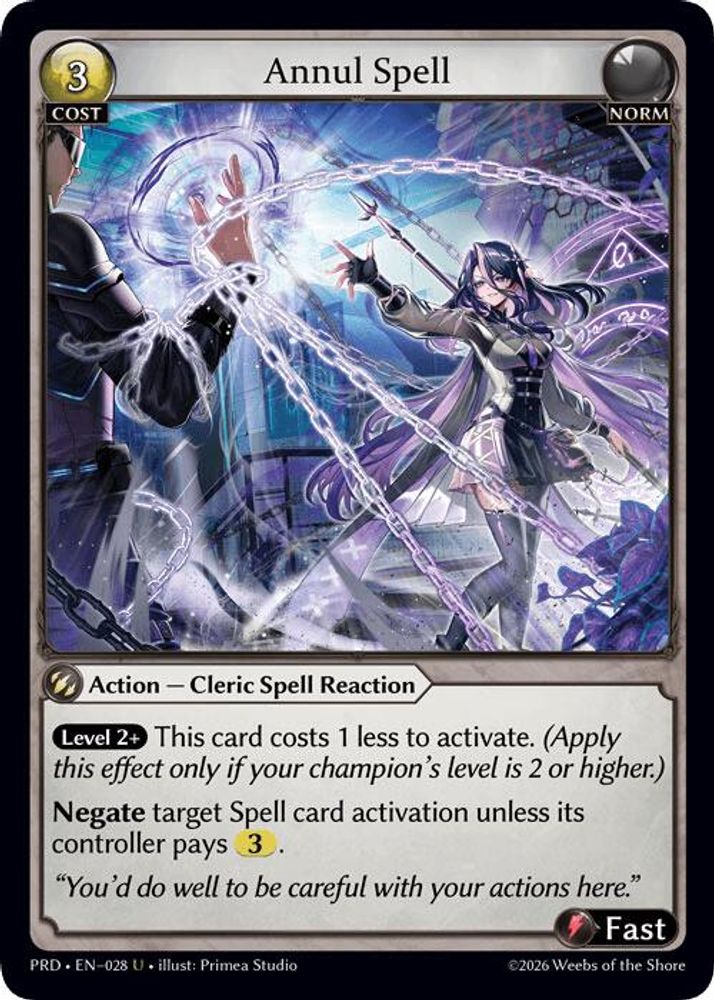 Annul Spell, Standard, front