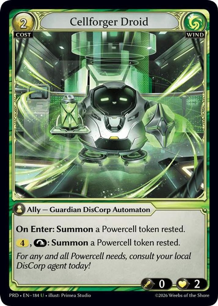 Cellforger Droid, Standard, front