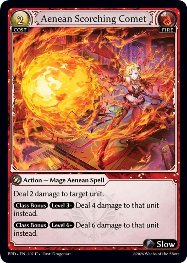 Aenean Scorching Comet (Interference Curio Foil), Standard, front