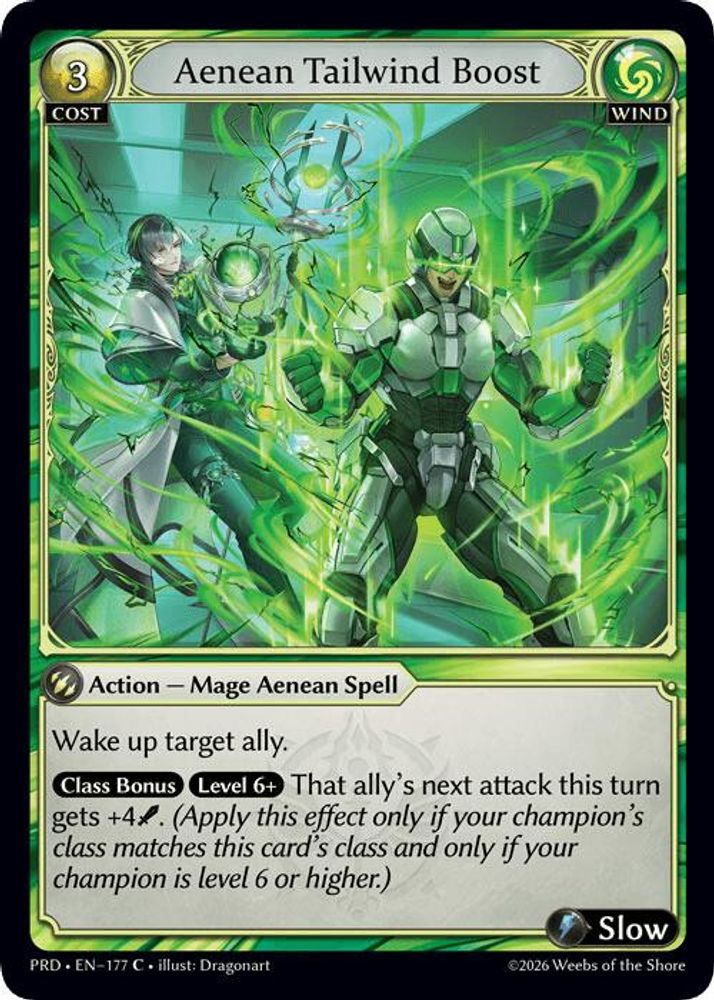Aenean Tailwind Boost (Interference Curio Foil), Standard, front
