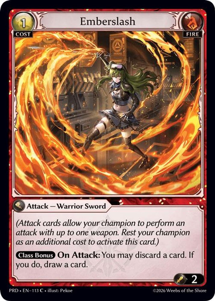Emberslash (Interference Curio Foil), Foil, front
