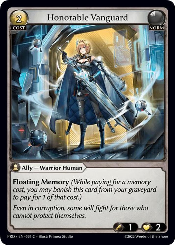 Honorable Vanguard (Interference Curio Foil), Foil, front