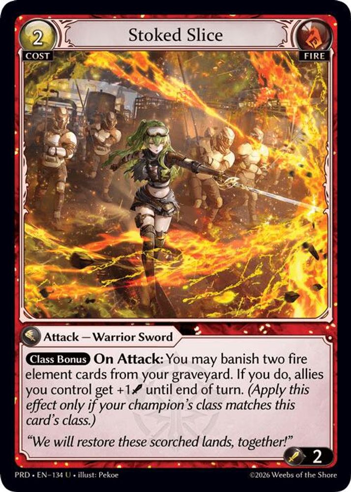 Stoked Slice (Interference Curio Foil), Standard, front