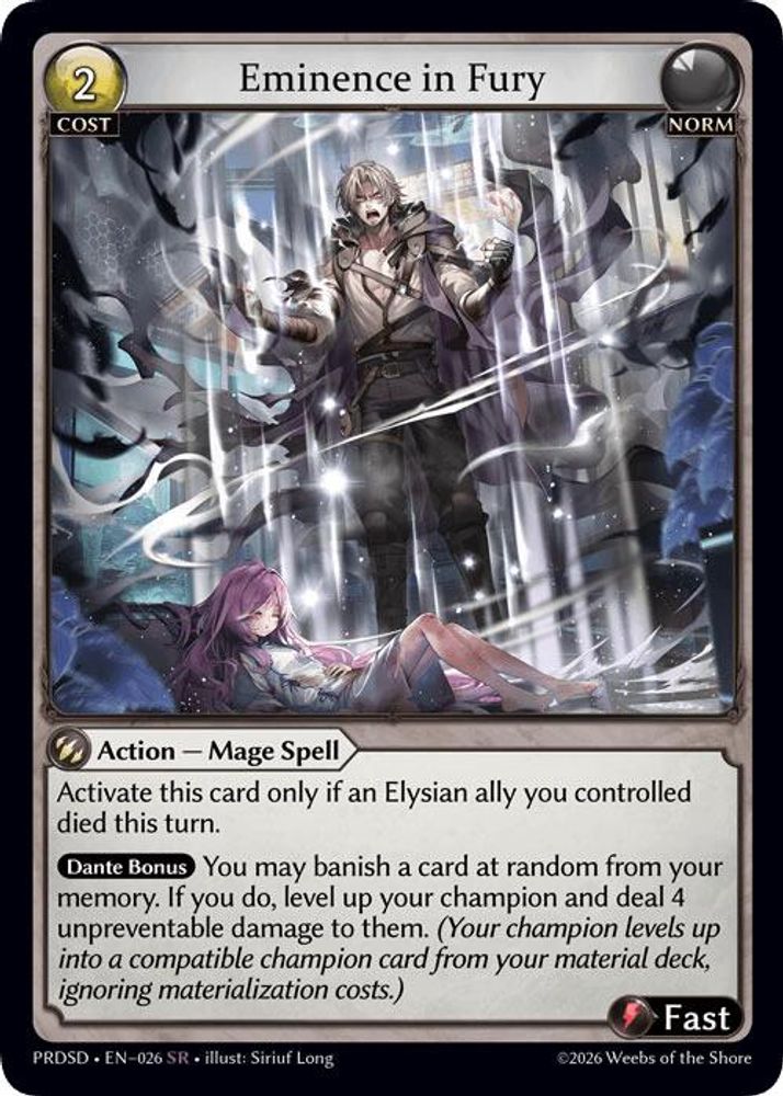 Eminence in Fury, Standard, front