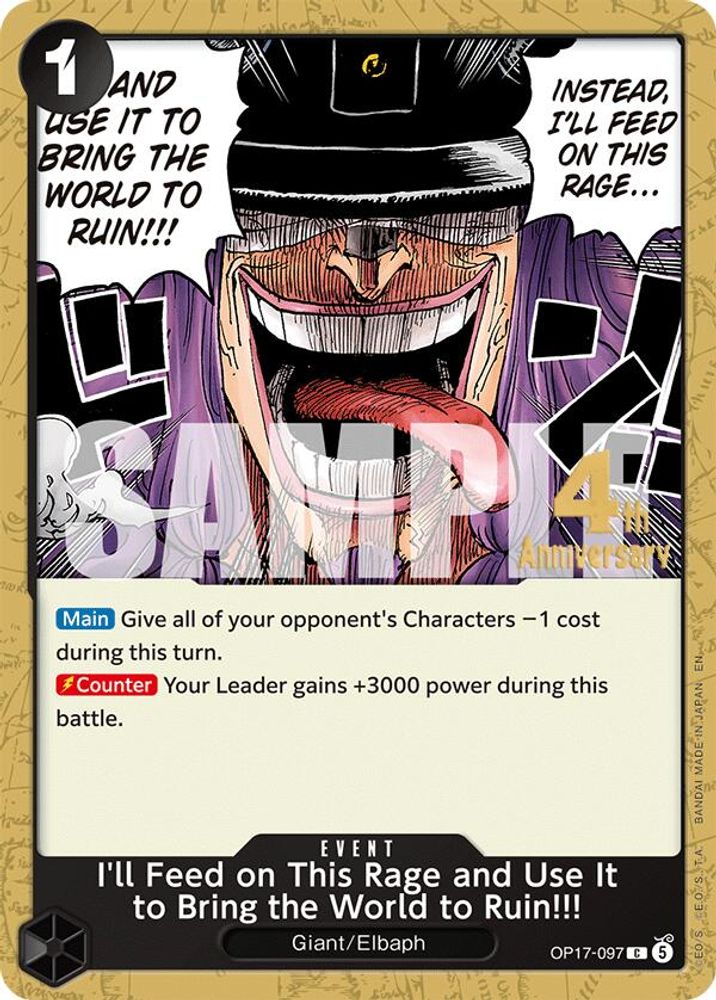 I'll Feed on This Rage and Use It to Bring the World to Ruin!!!