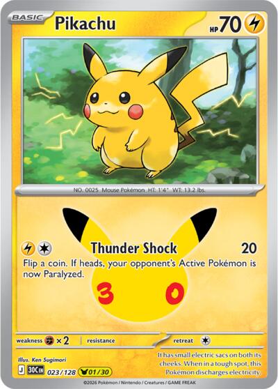 Pikachu - 023/128, Card 023/128