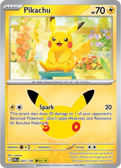 Pikachu - 025/128, Card 025/128