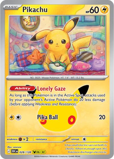 Pikachu - 028/128, Card 028/128