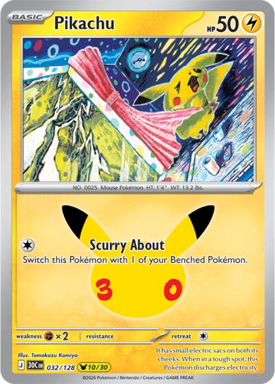 Pikachu - 032/128, Card 032/128