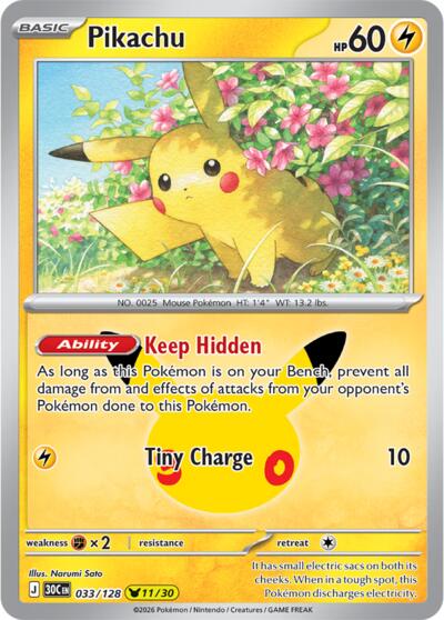 Pikachu - 033/128, Card 033/128