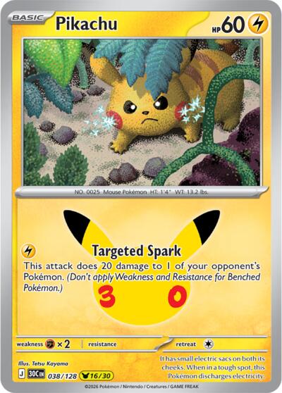 Pikachu - 038/128, Card 038/128
