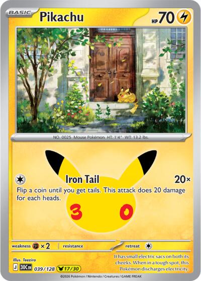 Pikachu - 039/128, Card 039/128