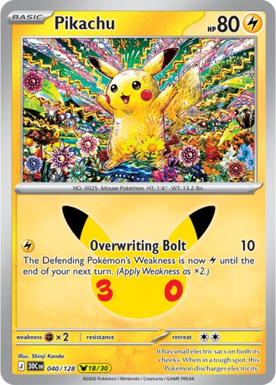 Pikachu - 040/128, Card 040/128