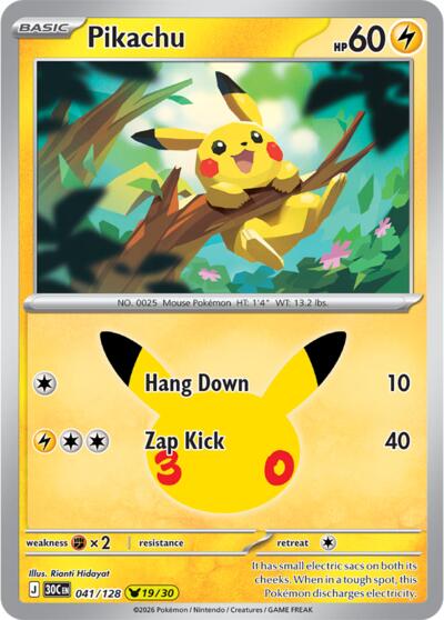 Pikachu - 041/128, Card 041/128