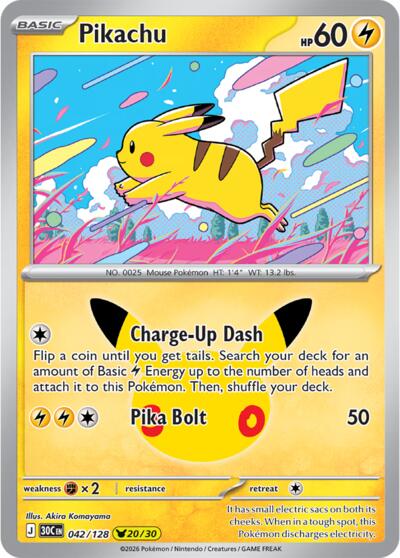 Pikachu - 042/128, Card 042/128