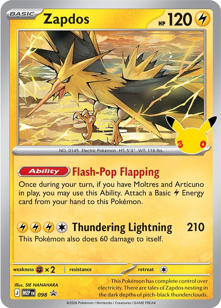 Zapdos - 098 (30th Celebration)