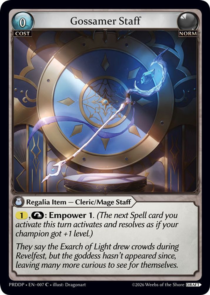 Gossamer Staff, Standard, front