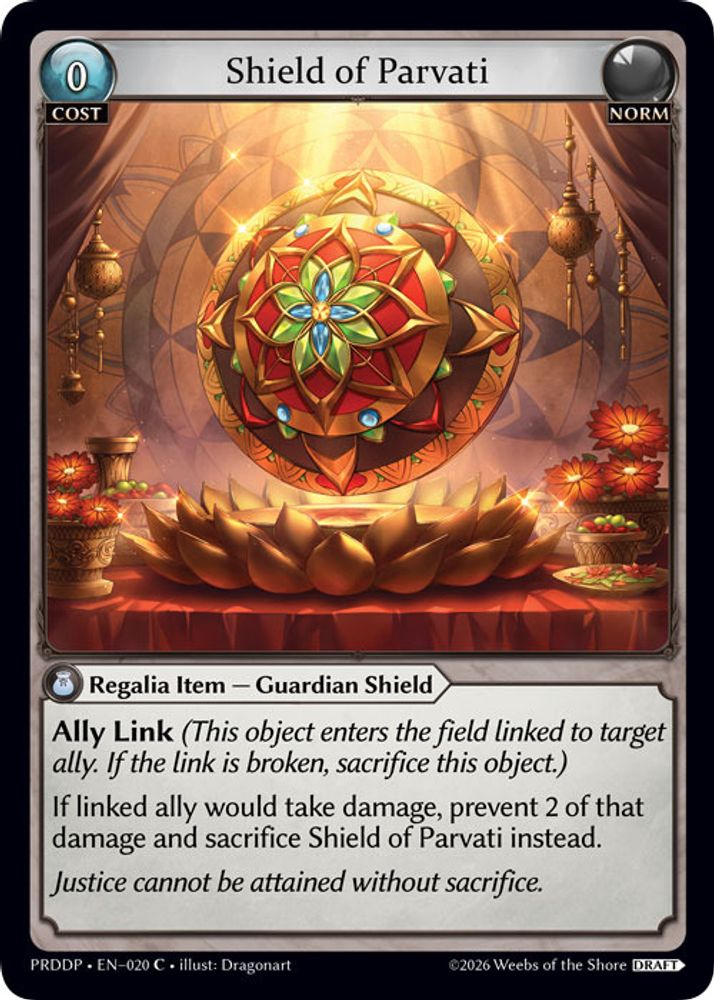 Shield of Parvati, Standard, front