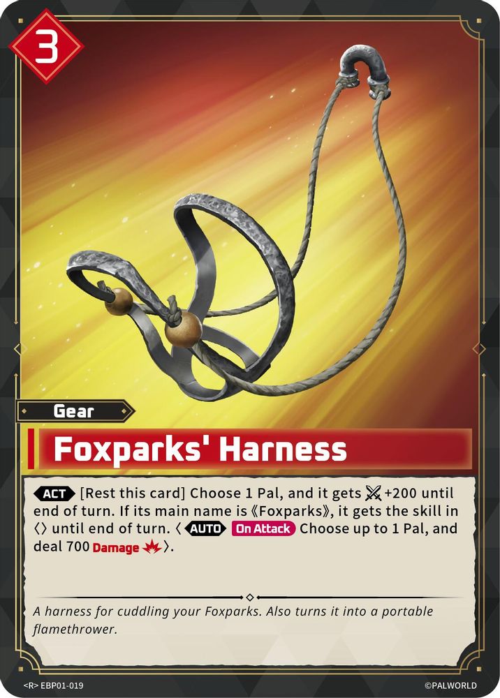 Foxparks' Harness, Foil, front