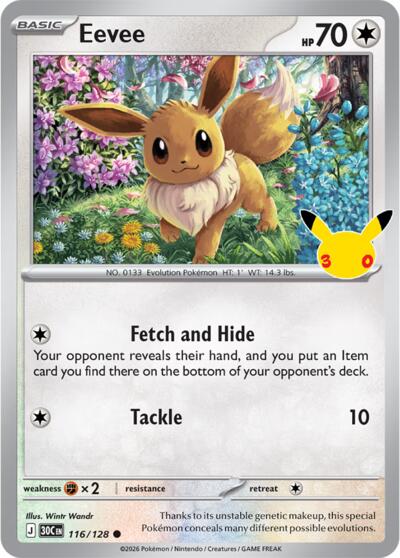 Eevee - 116/128, Card 116/128