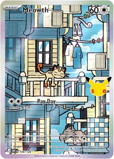 Meowth - 144/128, Card 144/128