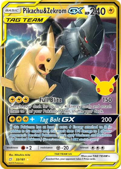 Pikachu & Zekrom GX, Card 33/181