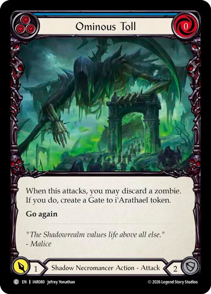 Ominous Toll (Blue), Standard, front