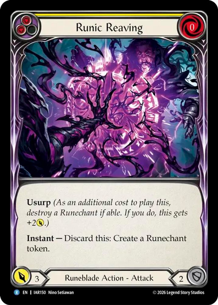 Runic Reaving (Yellow), Standard, front