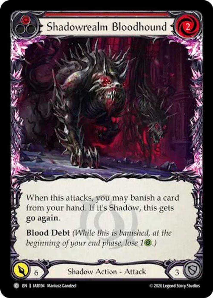 Shadowrealm Bloodhound (Red), Standard, front