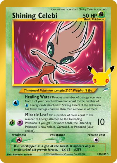 Shining Celebi, Card 106/105