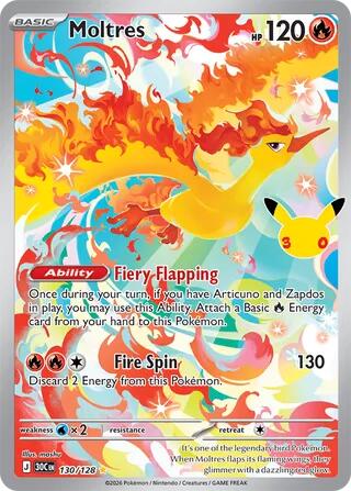 Moltres - 130/128, Card 130/128
