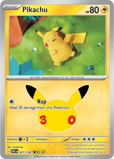 Pikachu - 027/128, Card 027/128