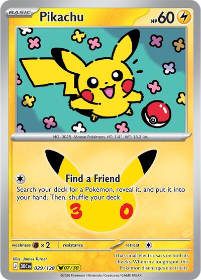Pikachu - 029/128, Card 029/128