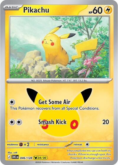 Pikachu - 046/128, Card 046/128