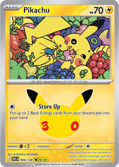 Pikachu - 048/128, Card 048/128