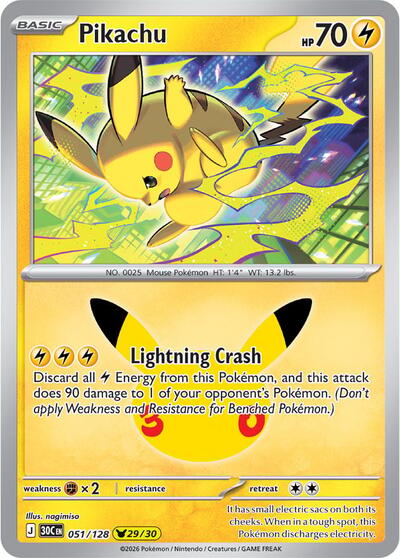 Pikachu - 051/128, Card 051/128