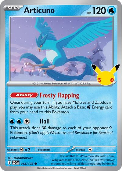 Articuno - 018/128, Card 018/128