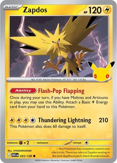 Zapdos - 055/128, Card 055/128