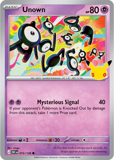 Unown, Card 072/128