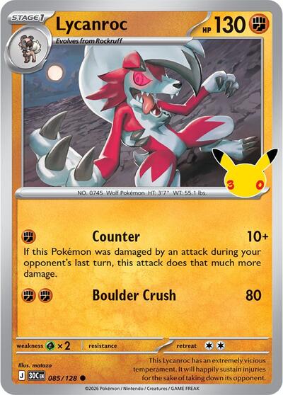 Lycanroc - 085/128, Card 085/128