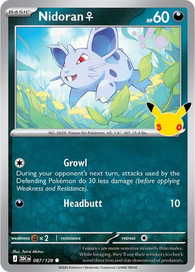 Nidoran F, Card 087/128